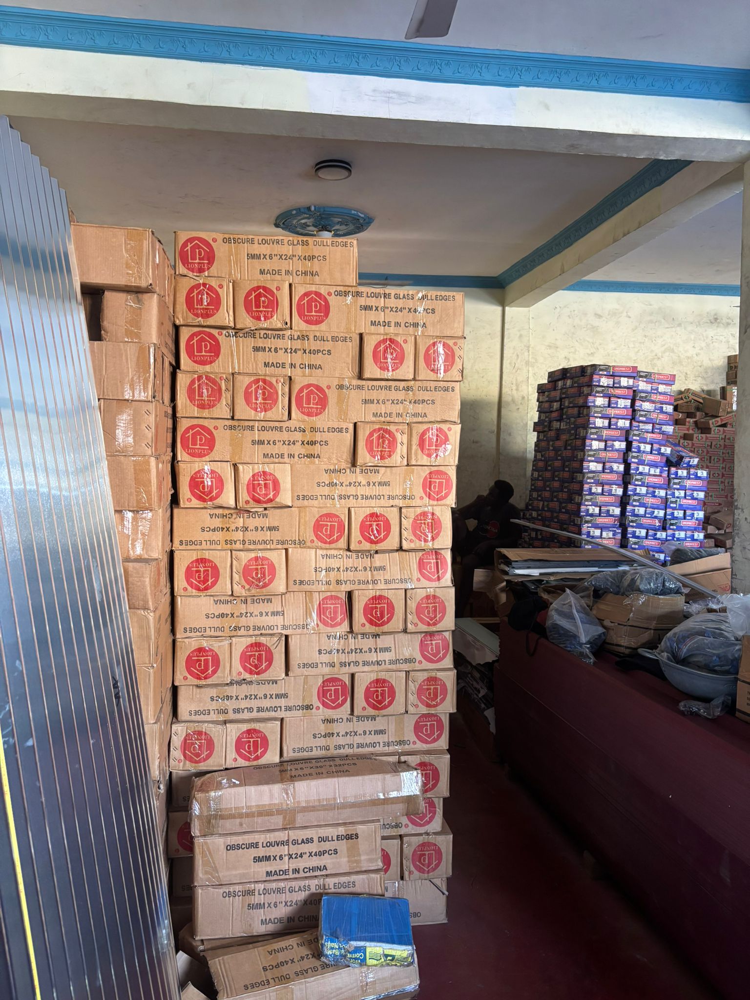 Modern showroom displaying construction materials and building supplies at Danwuk Enterprise