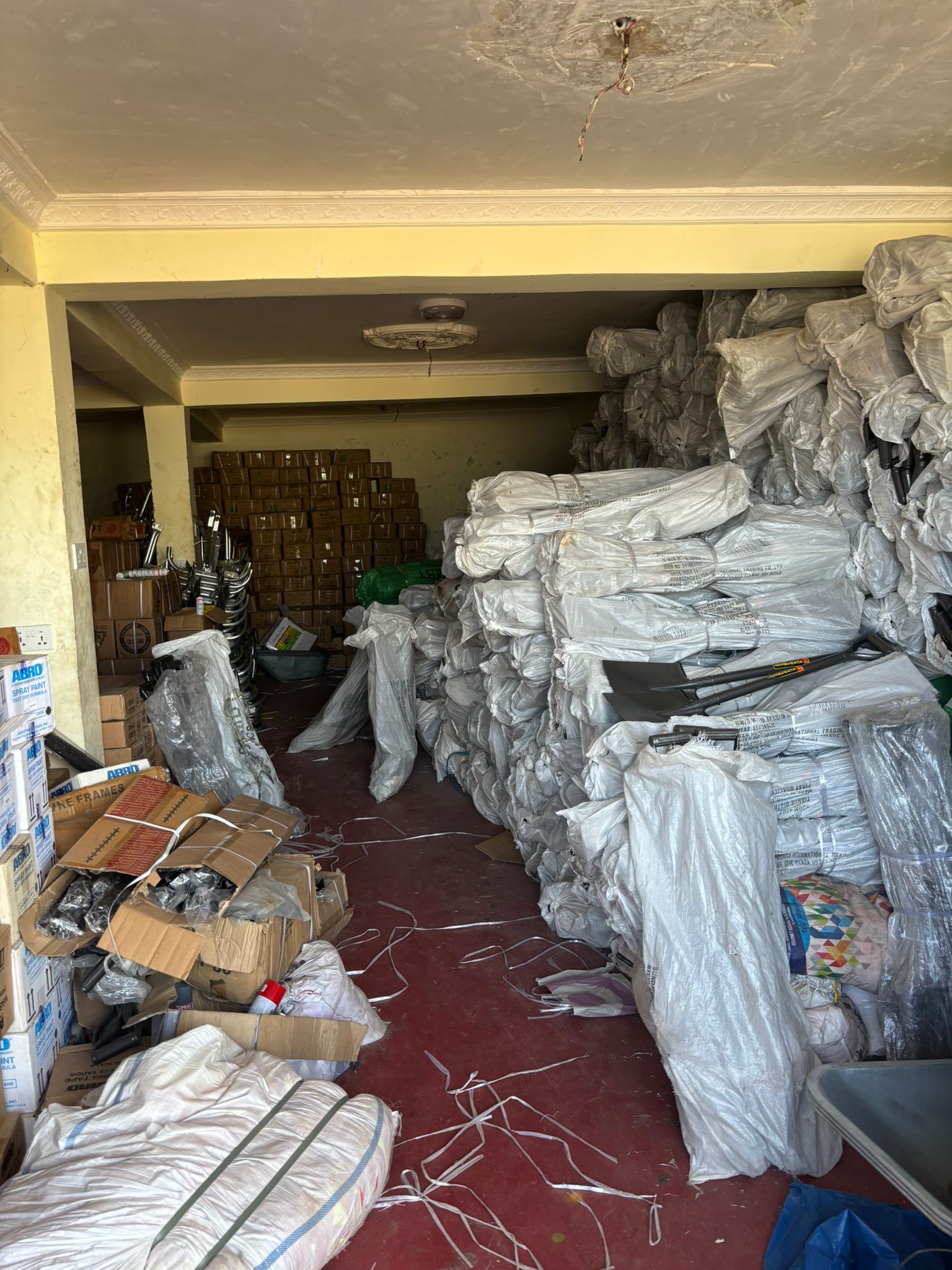 Steel rods and metal reinforcement materials storage at Danwuk Enterprise warehouse